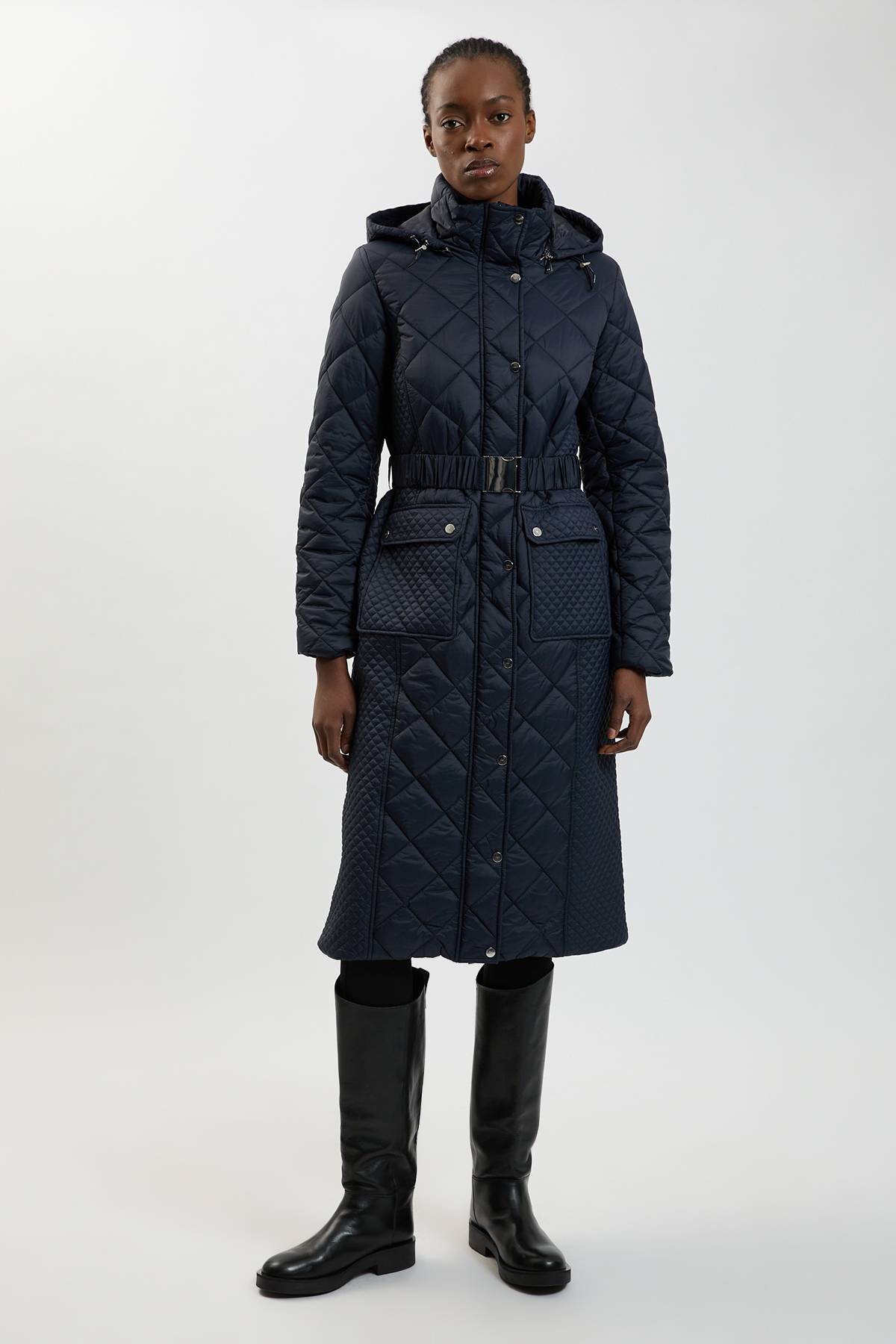 KarenMillen Manteau Long Matelassé à Casynthétiqueche