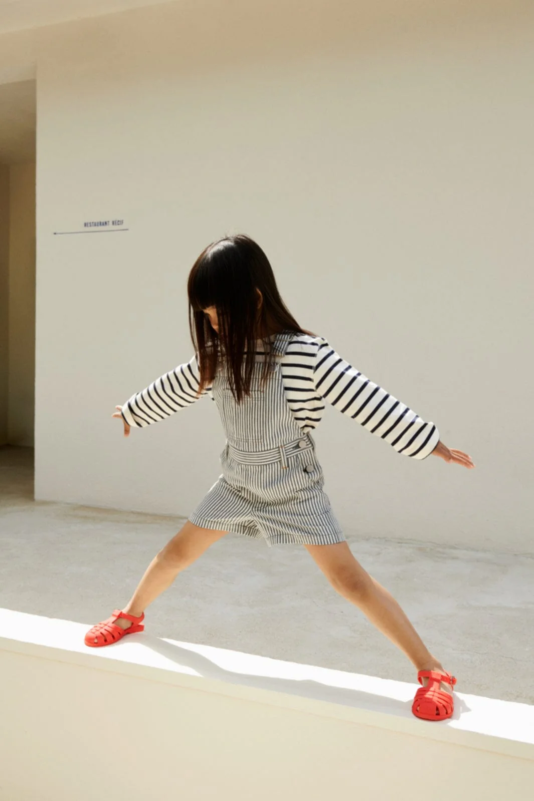 Liewood Venedict Stripe Dungaree y d stripe whale blue creme de la creme