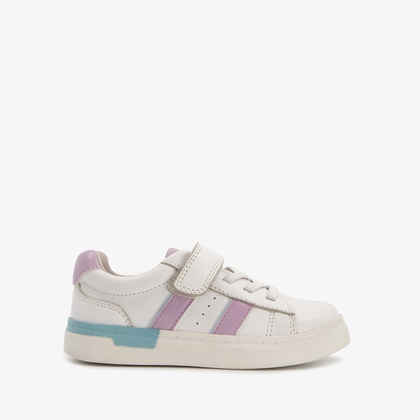 TwoDay leren meisjes sneakers wit lila