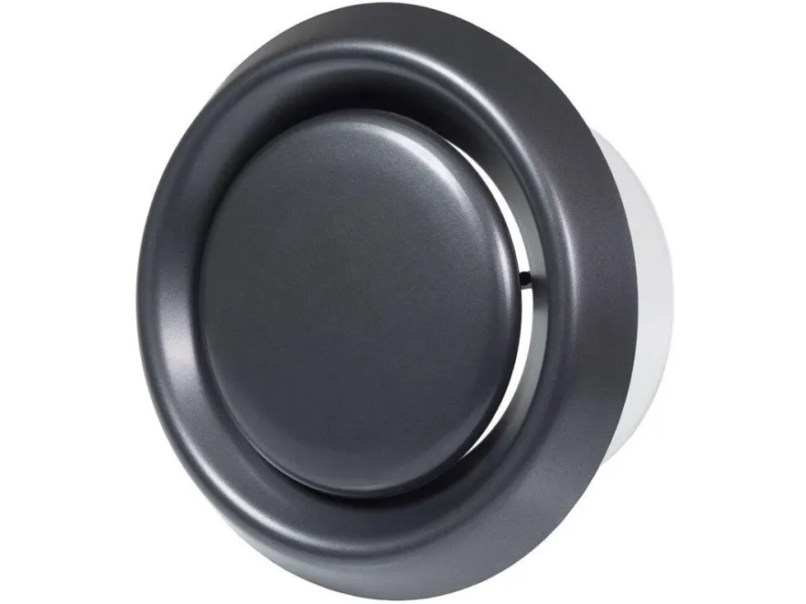Diffuser EUROPLAST VD100A, d100 mm, universal, anthracite, plastic