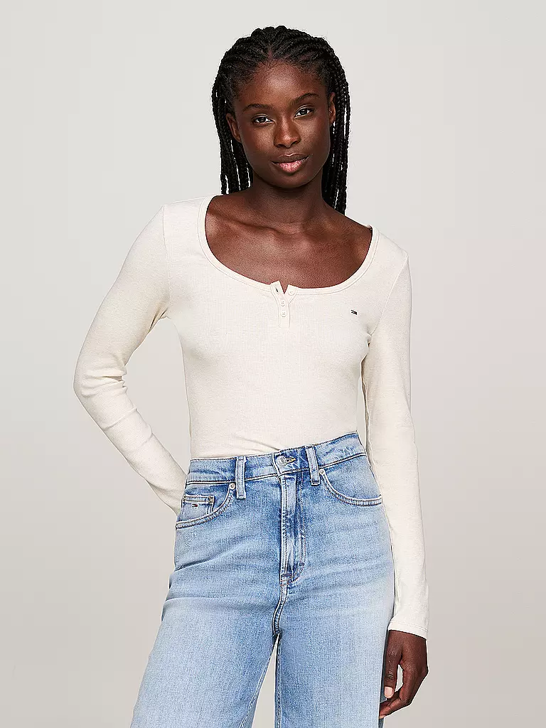TOMMY JEANS Langarmshirt creme