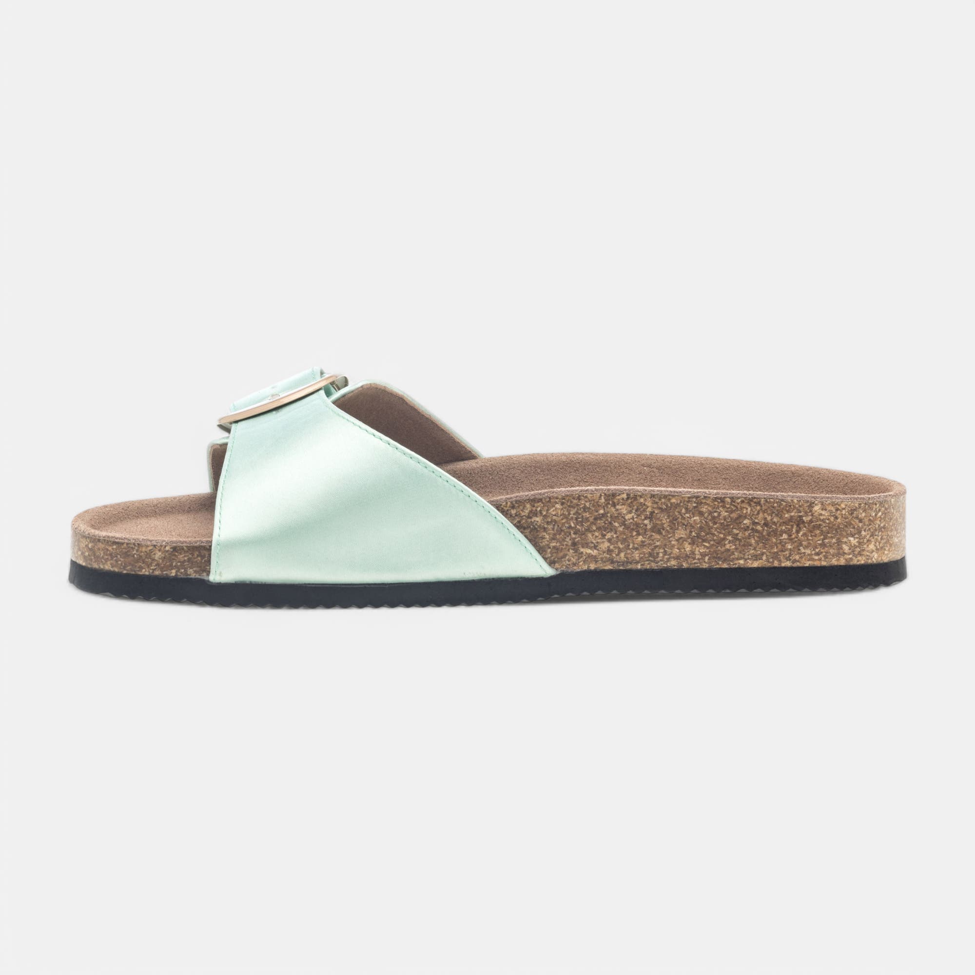 Mules semelle liège Femme vert clair