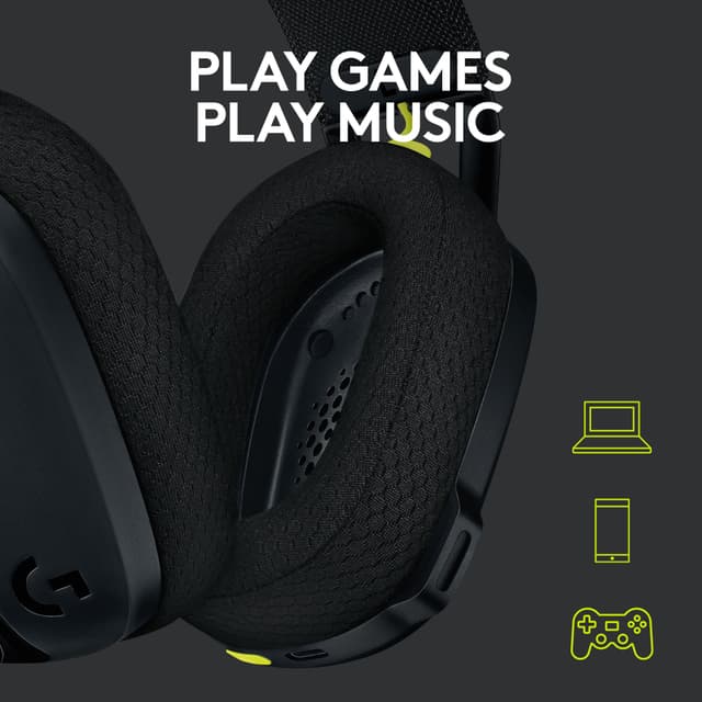 Logitech G435 gaming-høretelefoner (sort)