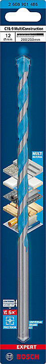 Foret cylindrique multi-matériaux ø12 mm Bosch 250 mm