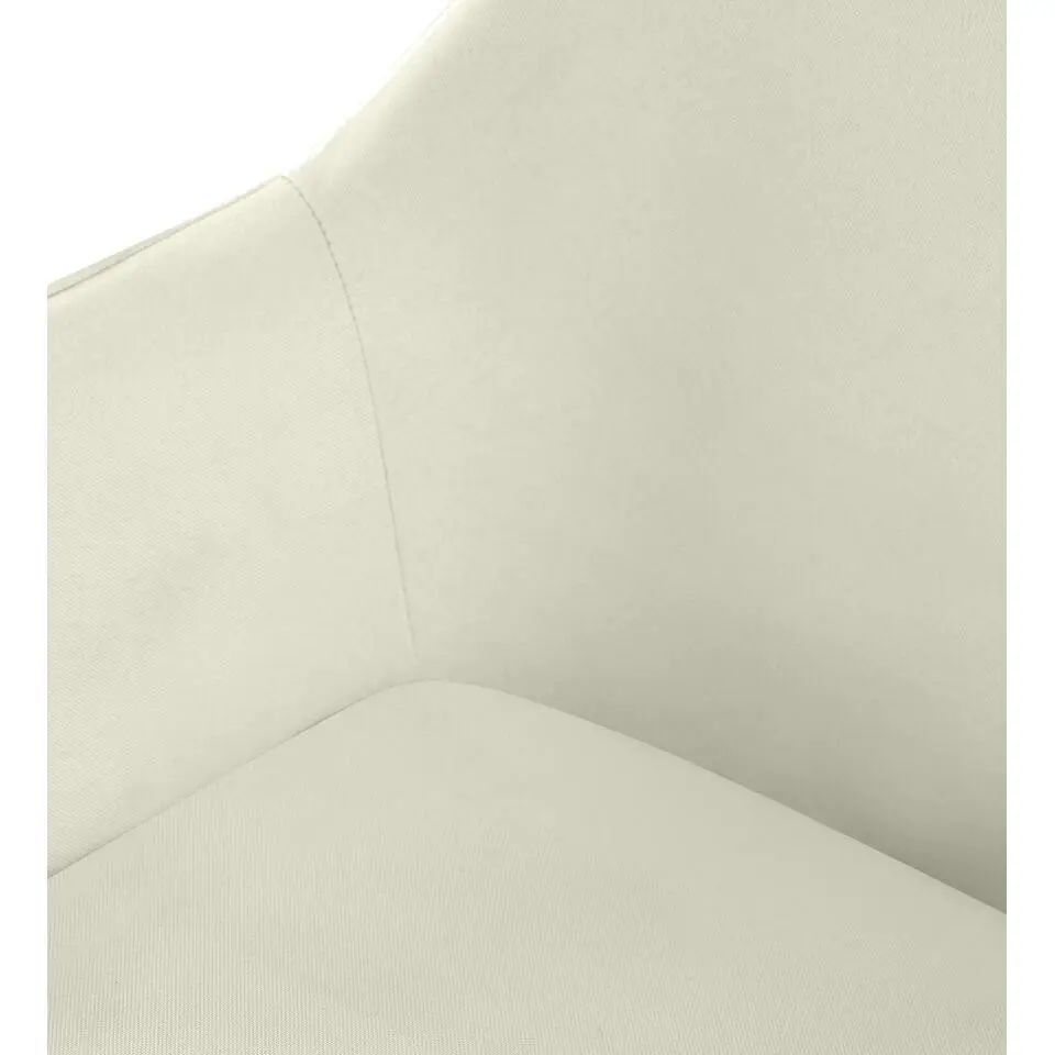 CLP Eetkamerstoel Luena zwart Frame - Stof - creme