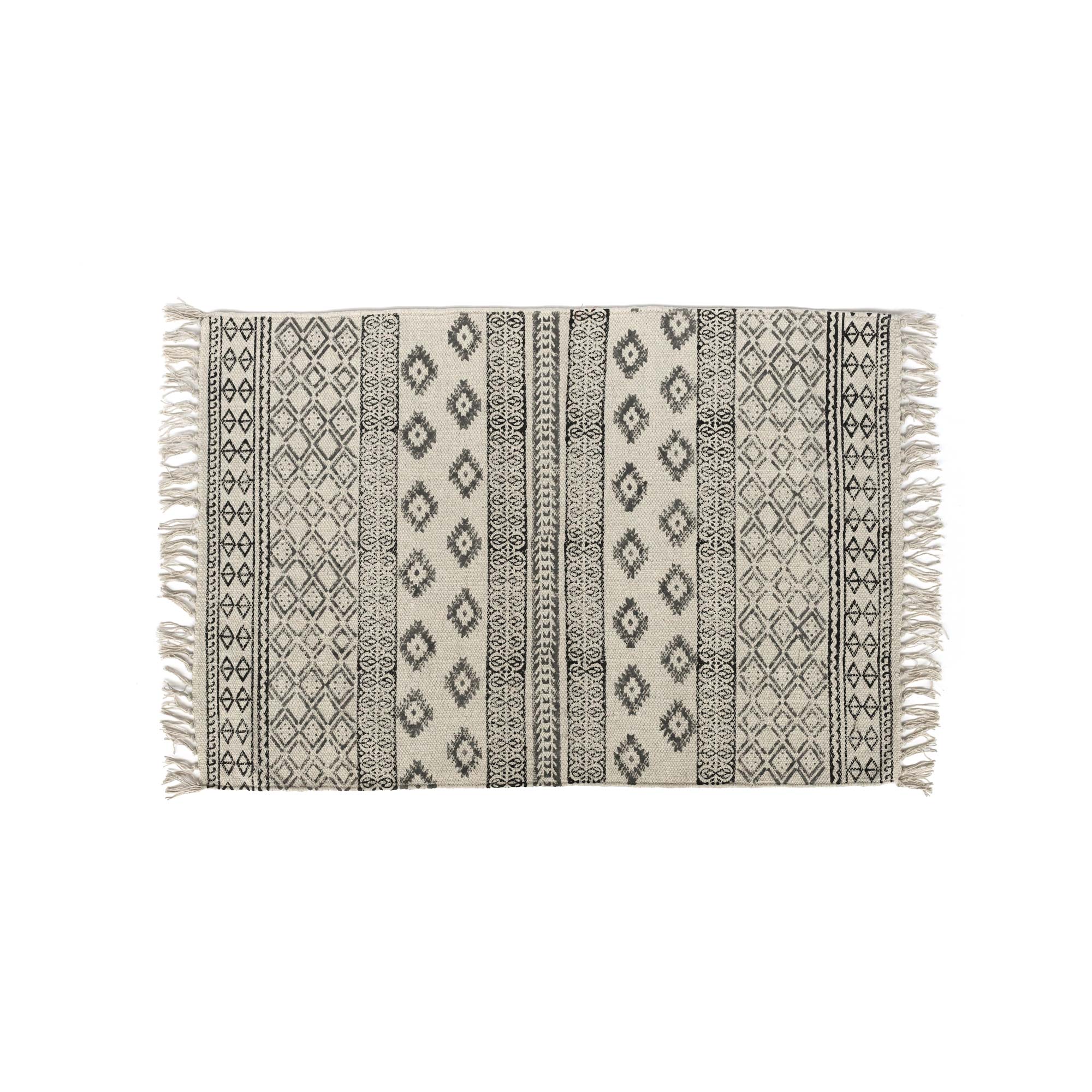 Mini-Rug 'Kholi', handbedruckt, T 60 cm, B 90 cm von fischer's lagerhaus