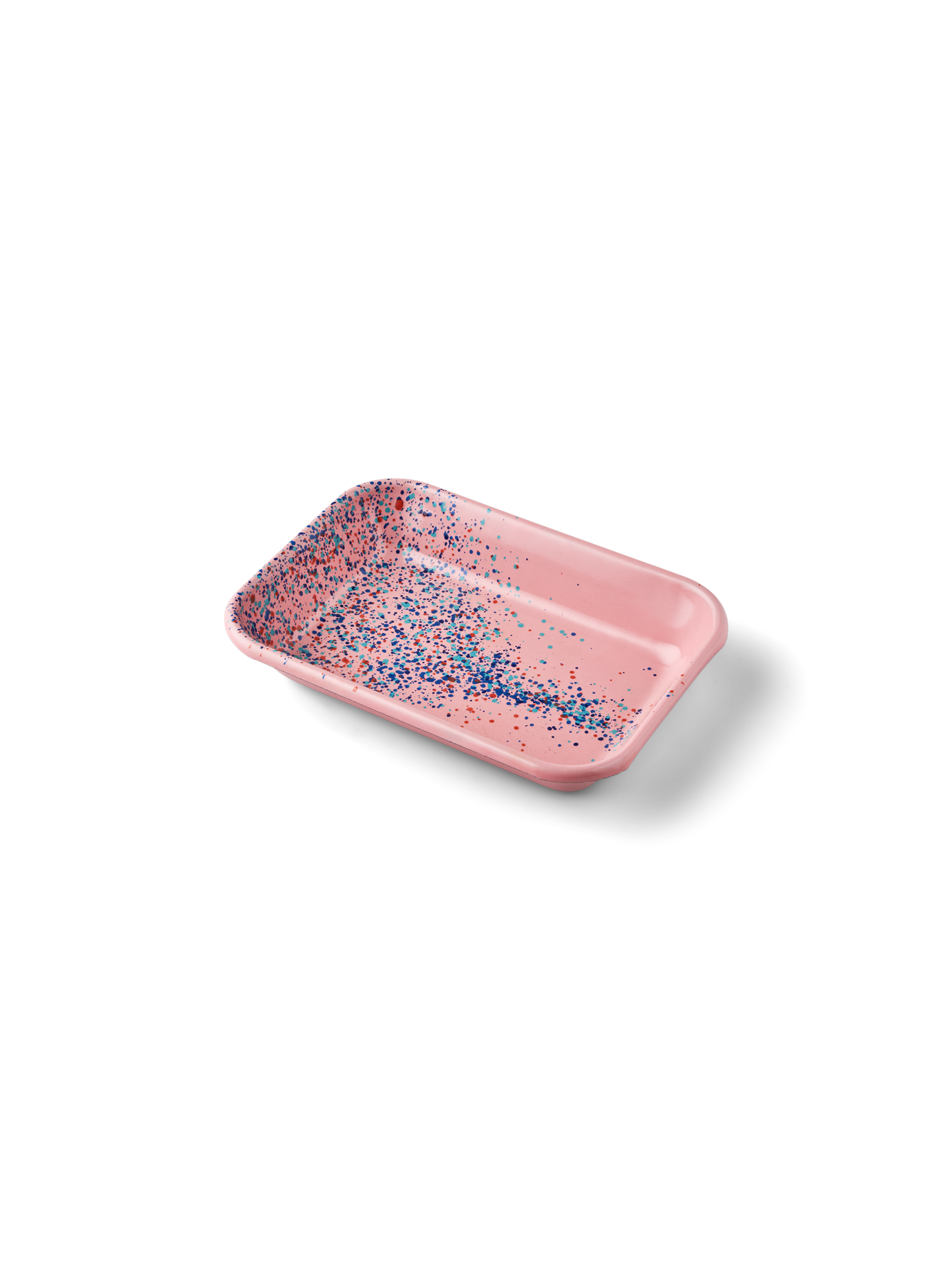 Flow Fest bakke lille - pink | Emaljeret stål. 22 x 16 x 3,7 cm. | Rose | Kapka