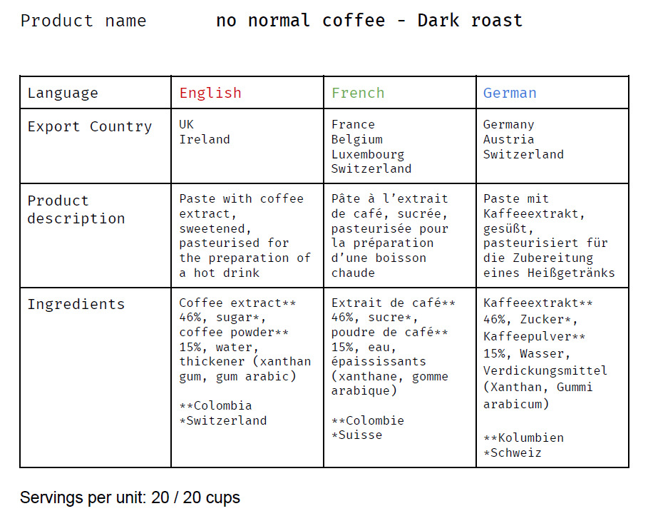Coffee Dark Roast