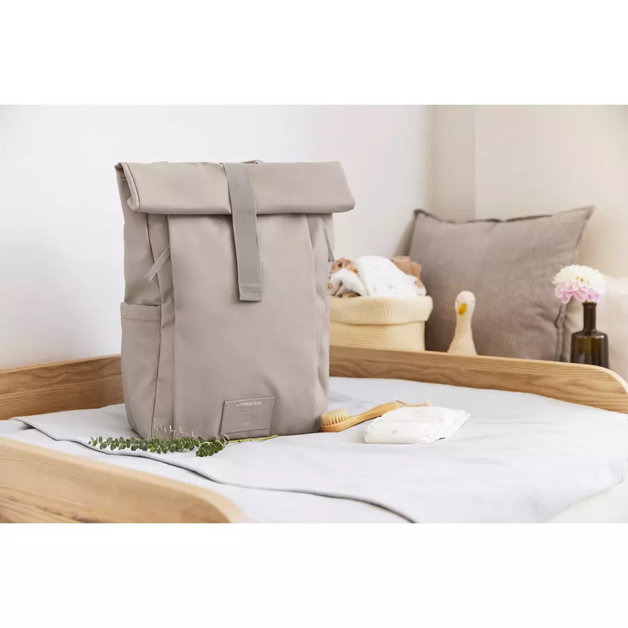 LÄSSIG Wickelrucksack Rolltop Up Backpack taupe