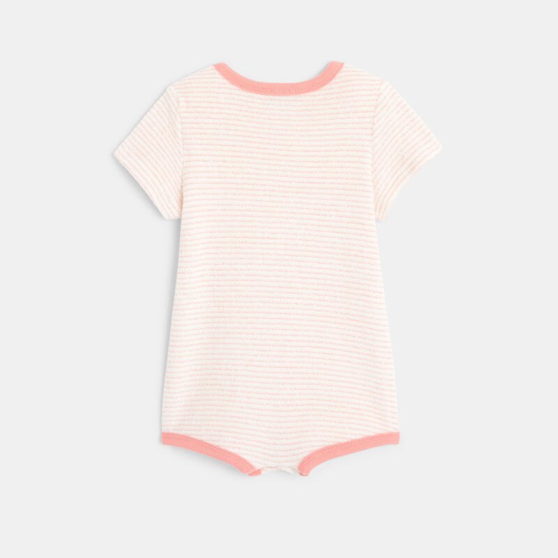 Combishort en coton éponge bébé rose Absorba Rose