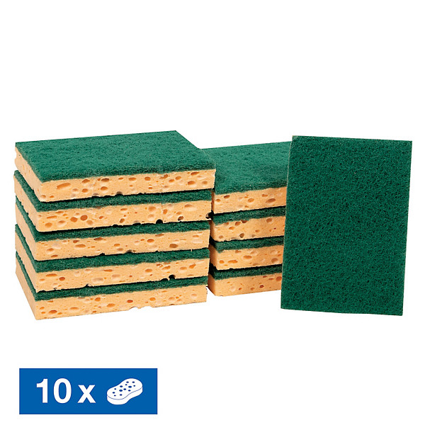 Tamponges professionnelles Bernard 13 x 9 x 2,2 cm, lot de 10