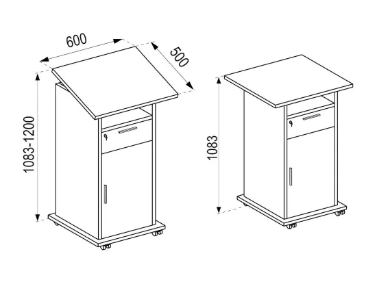 Table chariot Beamer Projector Neta porte
