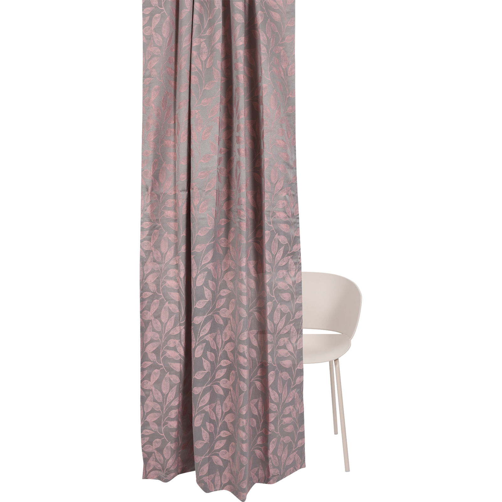 Fertigvorhang Jacquard Ranken 135 x 250 cm rosa