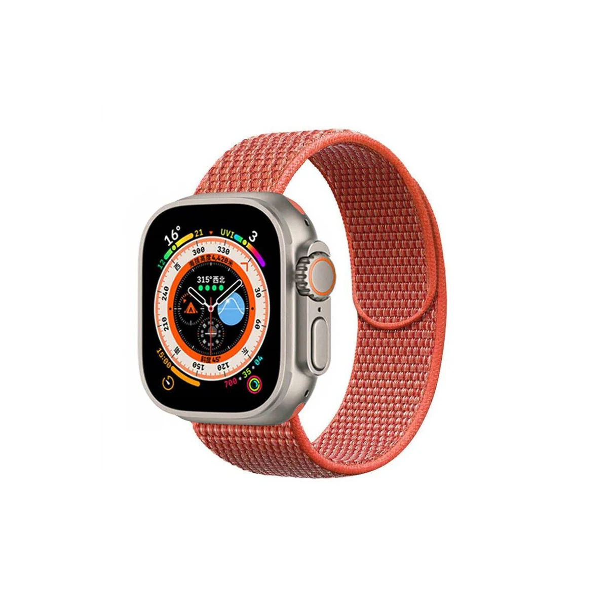 Nylon klokkerem Apple Watch Ultra (49mm) - Nectarine