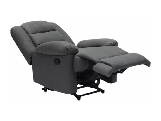 Fauteuil inclinable repose-pieds et roues en tissu design Centauro