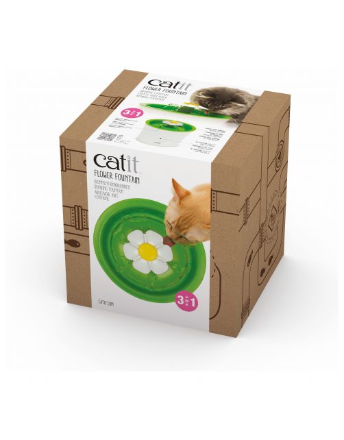 Catit Drinkfontein Bloem Senses - Kattendrinkbak - 3 l Wit Groen