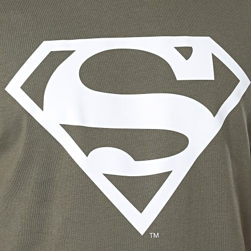 Tee Shirt Logo Vert Kaki Blanc