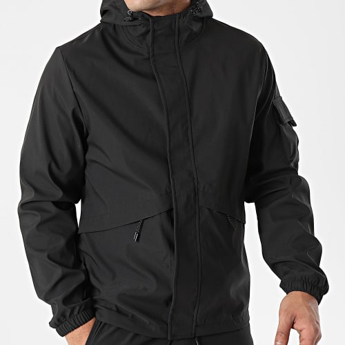 Ensemble Veste Zippée Et Pantalon Cargo Noir