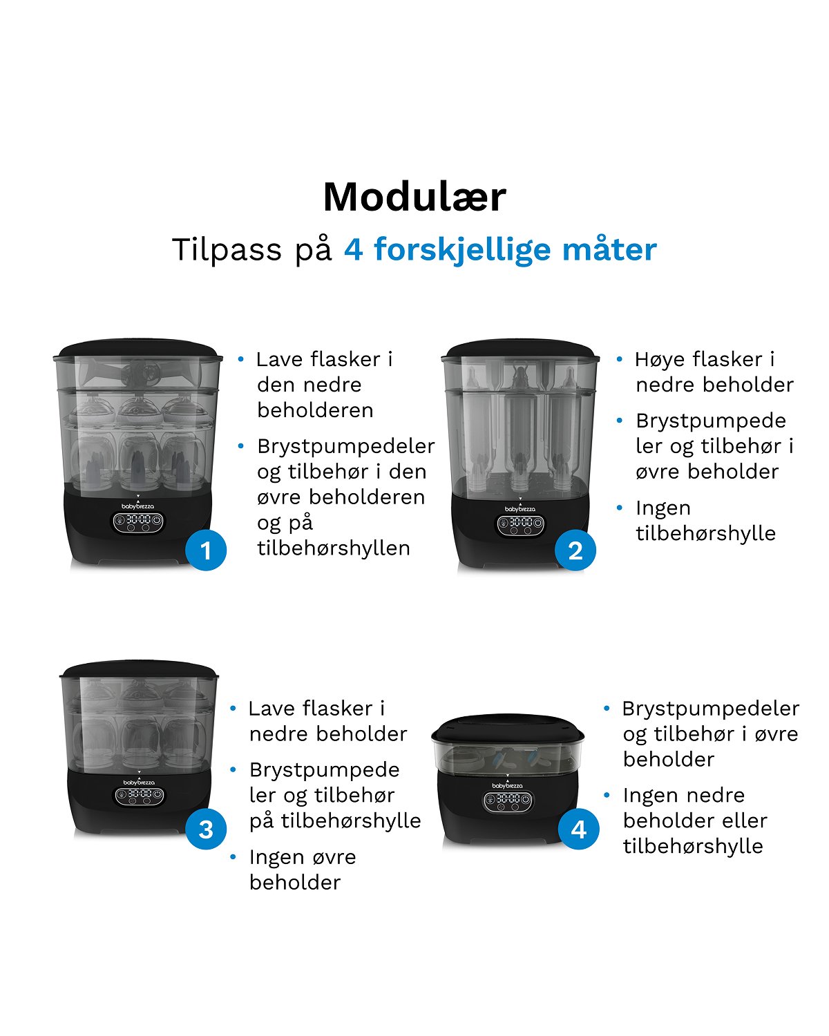 Baby Brezza Sterilizer Dryer Advanced | Sterilisator med Tørk – Stor