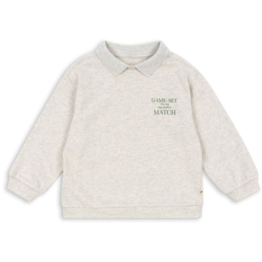 Køb Konges Sløjd Off White Melange Spotty Ls Polo GOTS