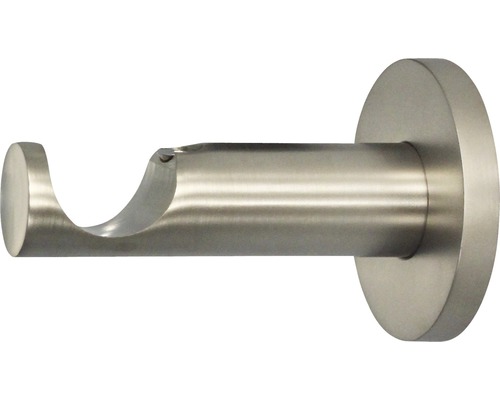 Enkelsporige wandbeugel voor Urbino, RVS-look, Ø 28 mm, 8 cm lang