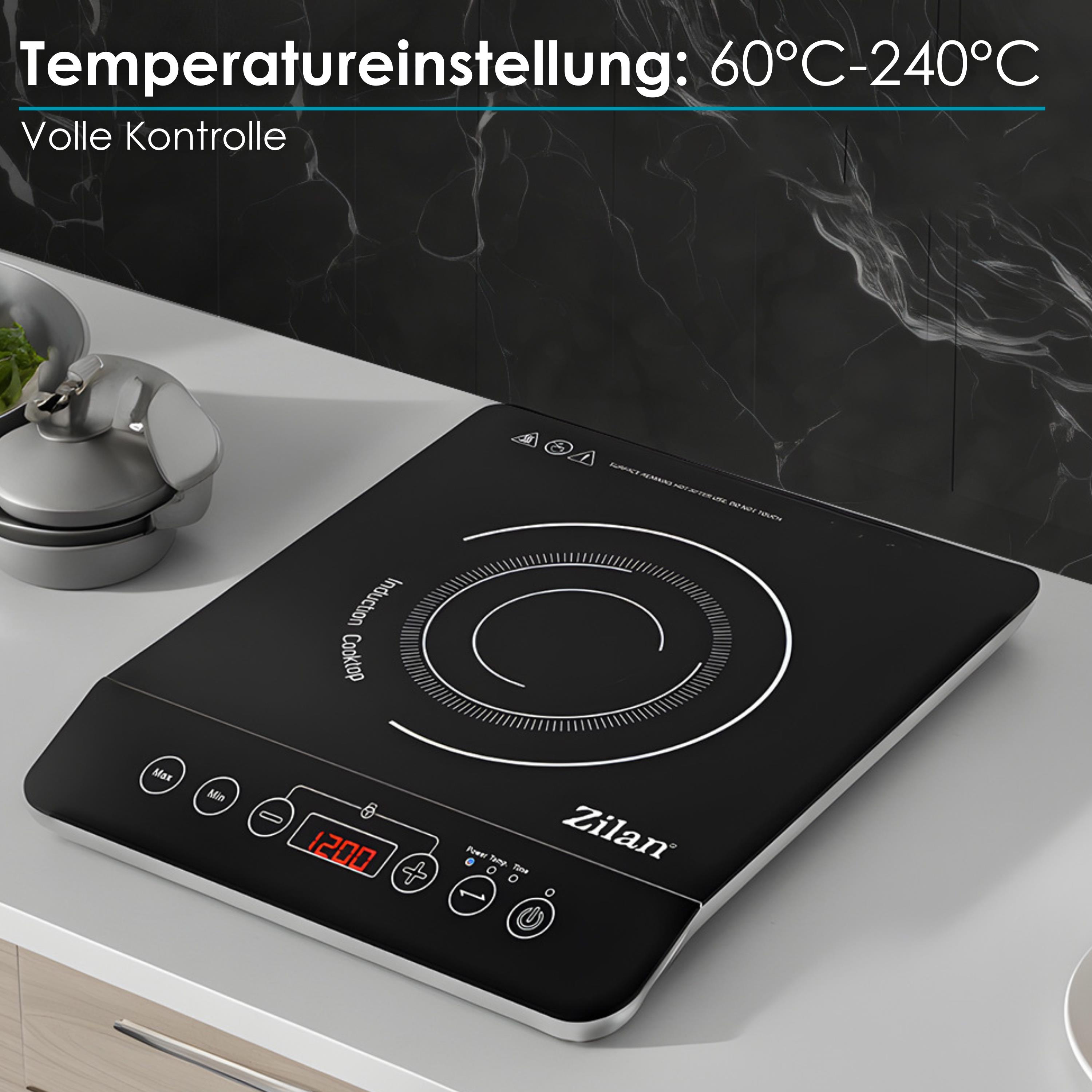 Zilan Induktionskochfeld 1 Platte Einzelinduktionskochfeld 2000W