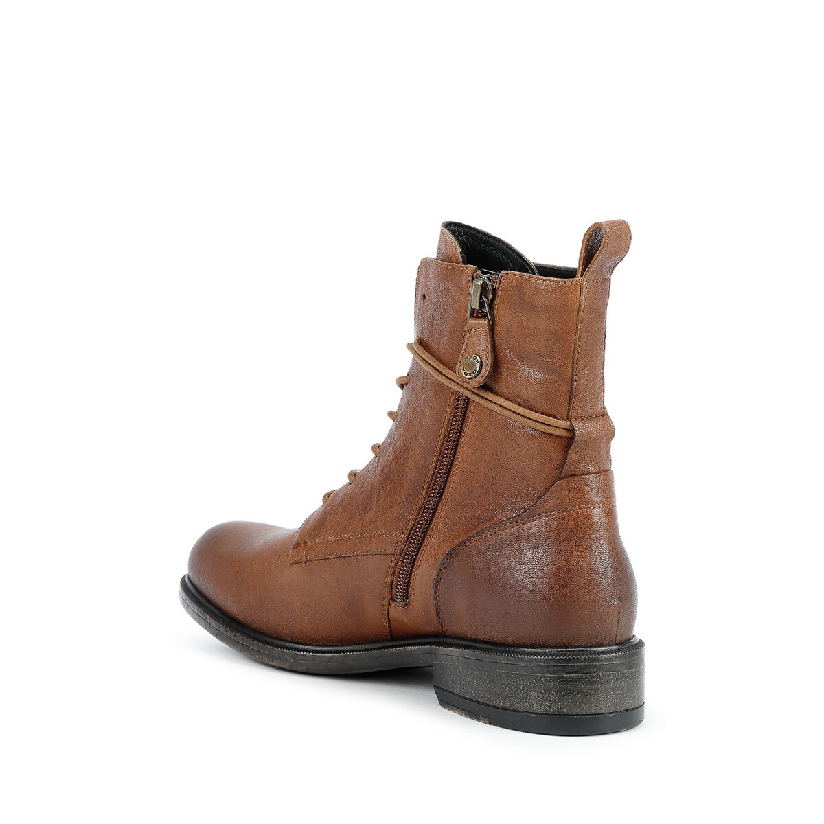 GEOX<br>Botas de couro respiráveis com cadarços Catria