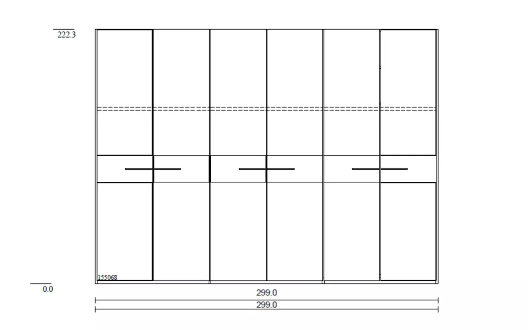Kleiderschrank Steel 299 x 222 cm