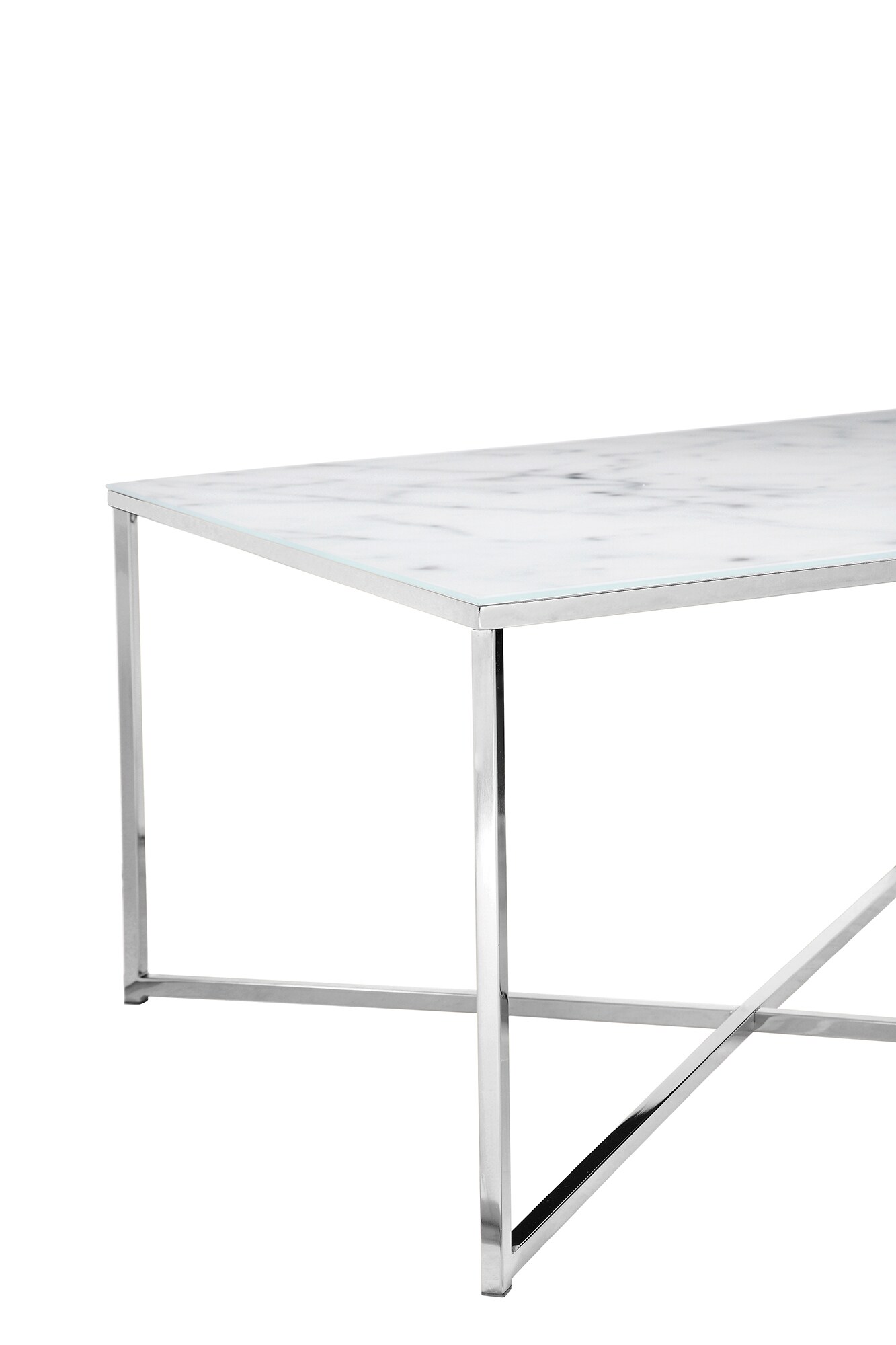 Couchtisch 80x80 Marmor Optik Glastisch Sofatisch Beistelltisch Wohnzimmer Tisch