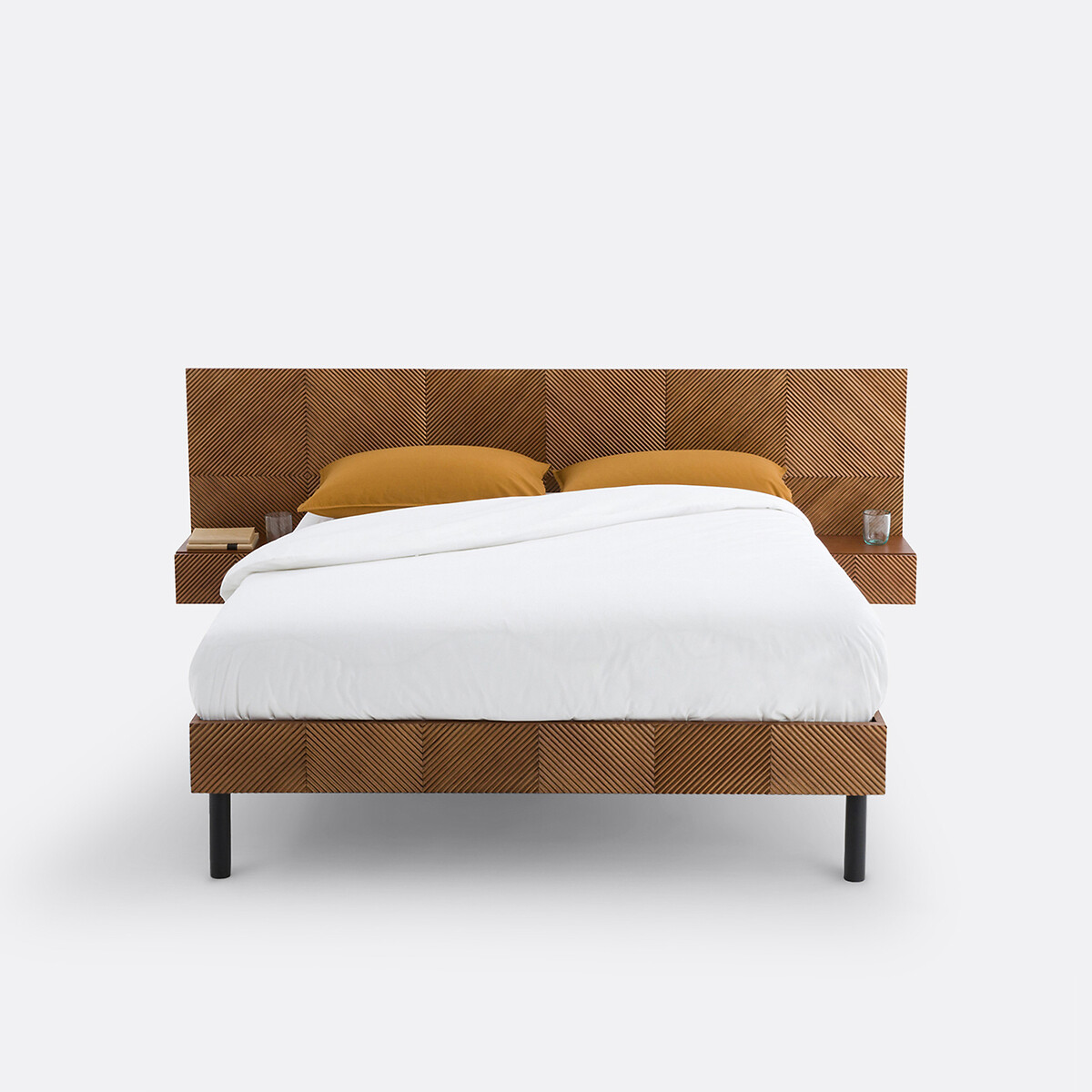 LA REDOUTE INTERIEURS<br>Cama com mesas de cabeceira e base embutidas, Jérem