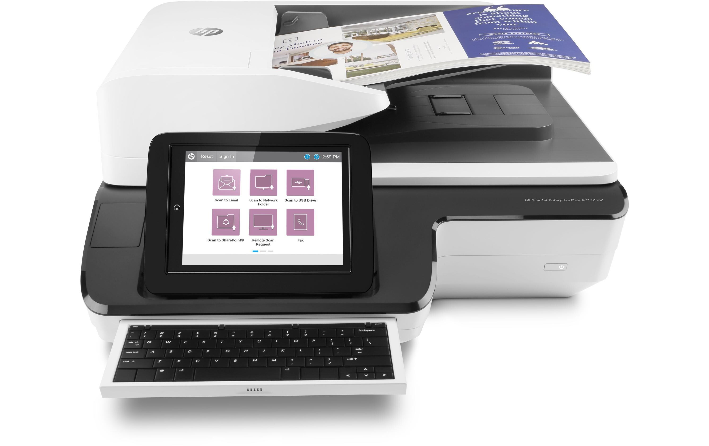 Dokumentenscanner ScanJet Enterprise Flow N9120 fn2<br>Dokumentenscanner für Unternehmen mit Scanvolumen bis zu 10'000 Seiten pro Tag