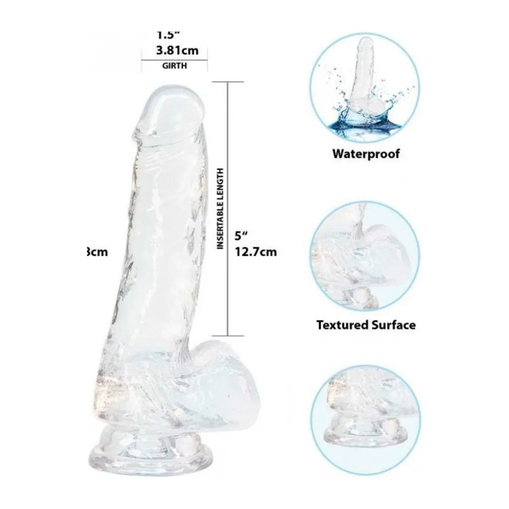 Addiction Crystal clear with balls - 18 cm