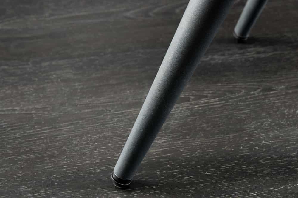 Moderner Hocker SCANDINAVIA rost braun Chenille Cremona Metallbeine Fußhocker