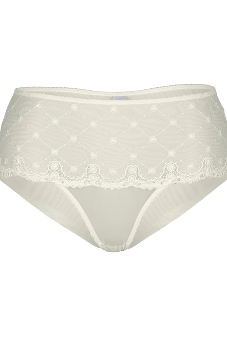 Panty, bestickte Tüll-Vorderseite, Mesh