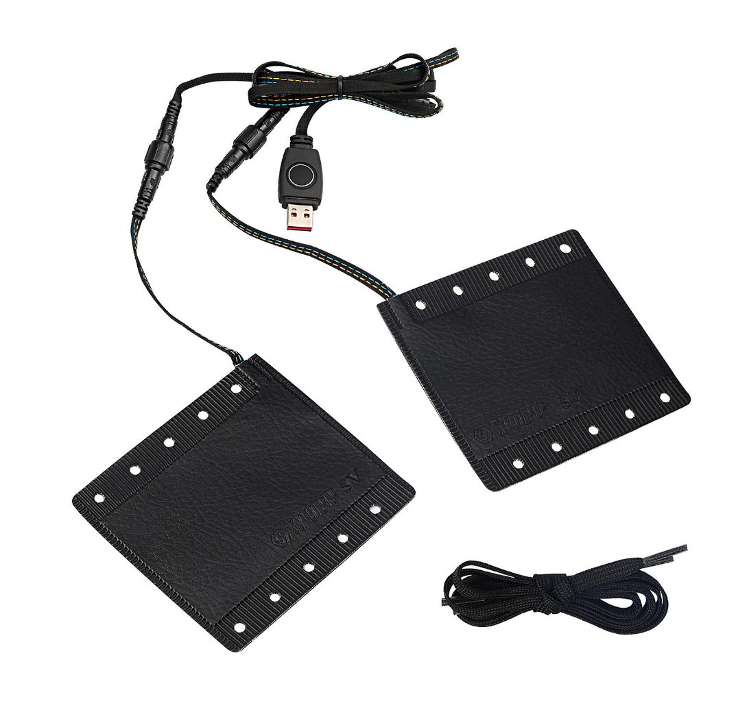(2er Set) USB Motorrad Lenker Wärmepads Fahrrad Griffheizung mit 3 Hitzestufen - Schwarz