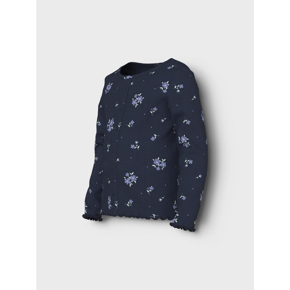 Køb Name It Navy Blazer Blossom Aop Nmfvemia Ls Slim Top