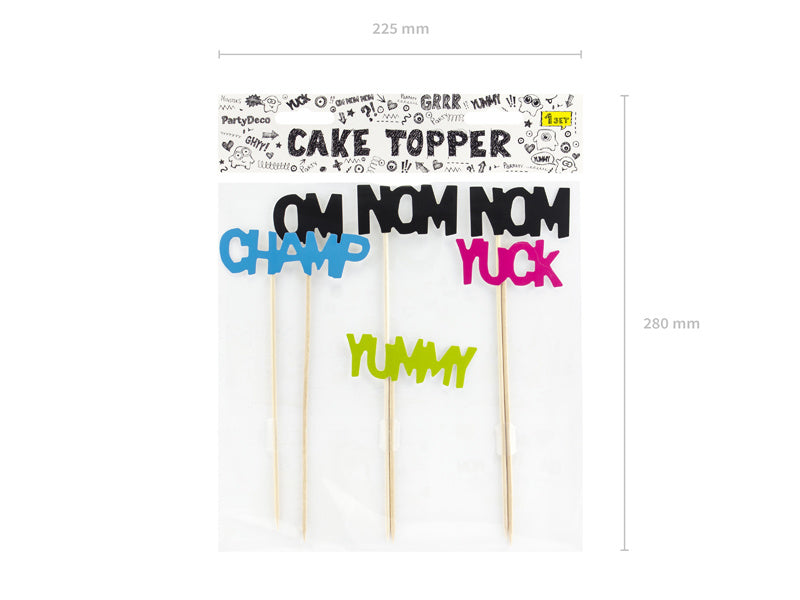 Taarttoppers Monster 21,5cm 6st