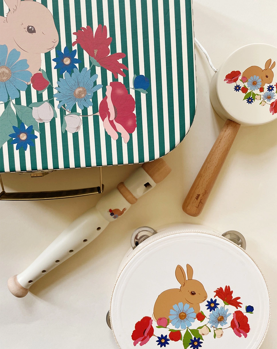 Holz-Musikinstrumente BUNNY 3-teilig