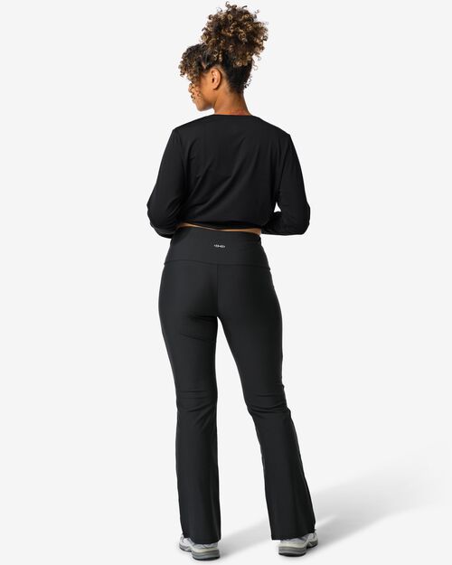 Legging de sport évasé pour femme noir