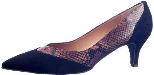 63426 CALAND ZW/BRUIN - maat 44.5 pump zw/bruin - maat 44.5 Calandschoen
