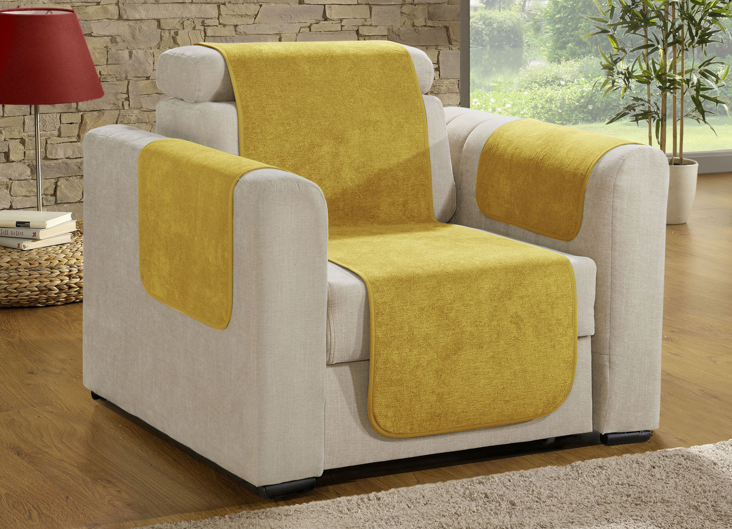 Nicht rutschende Sessel- und Sofaschoner mit Fleckschutz