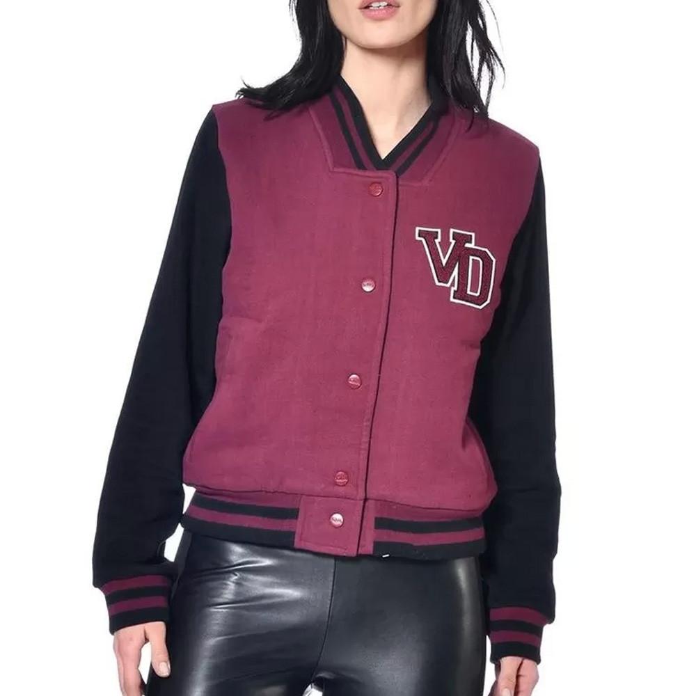 Von Dutch Veste Rouge Femme Von Dutch Teddy Badges Brodes
