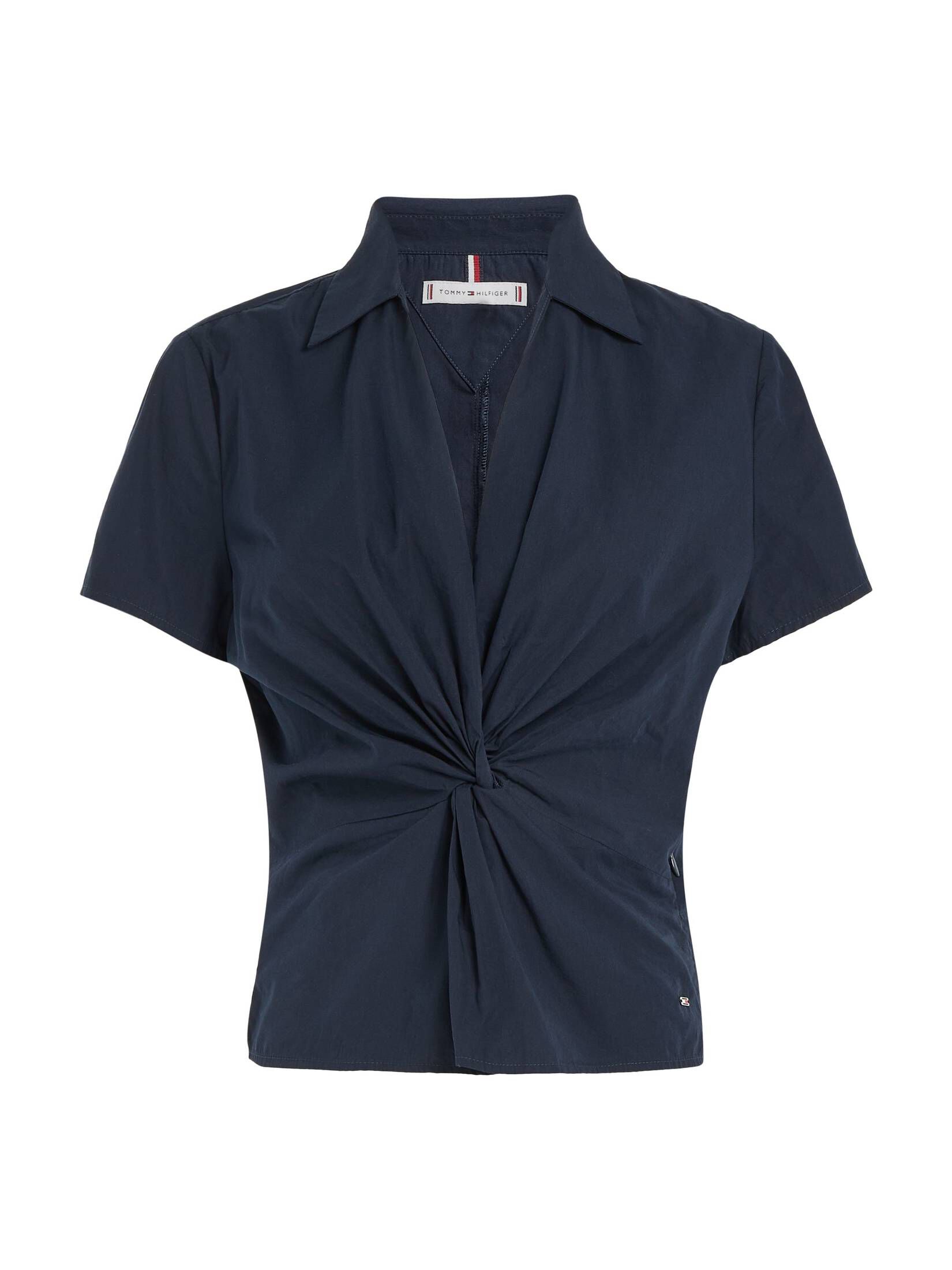 Tommy Hilfiger| Damen Blusentop SOLID POPLIN TWIST TOP