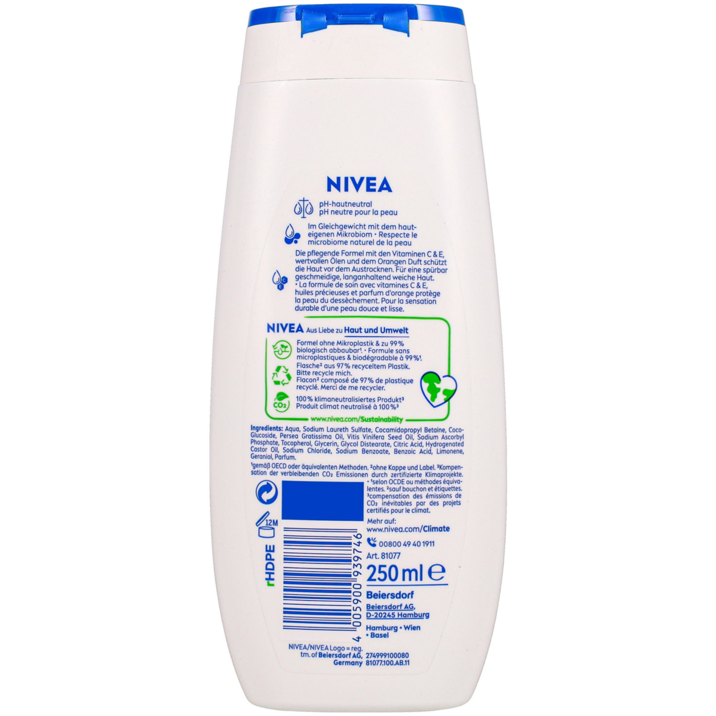 Nivea Pflegedusche Orange & Avocado Oil