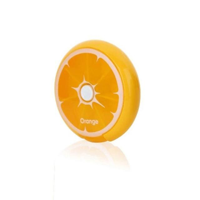 (Ø90mm) Medikamenten Dosierer 7 Tage Dosett Tablettenbox Supplements Pillendose Tablettenspender - Orange