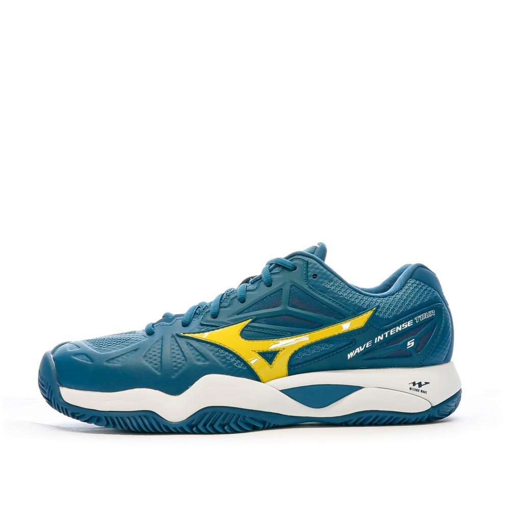 Mizuno Chaussures de tennis Bleu/Jaune Homme Mizuno Wave Intensetour