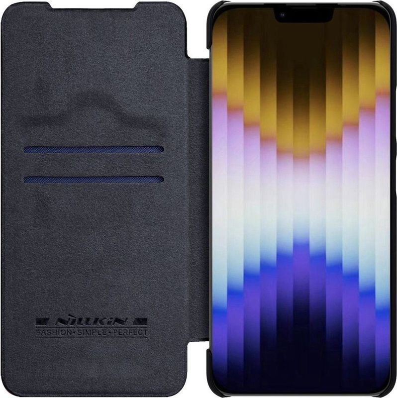 Nillkin - Qin Pro - Smartphonehoes - Zwart - Leren