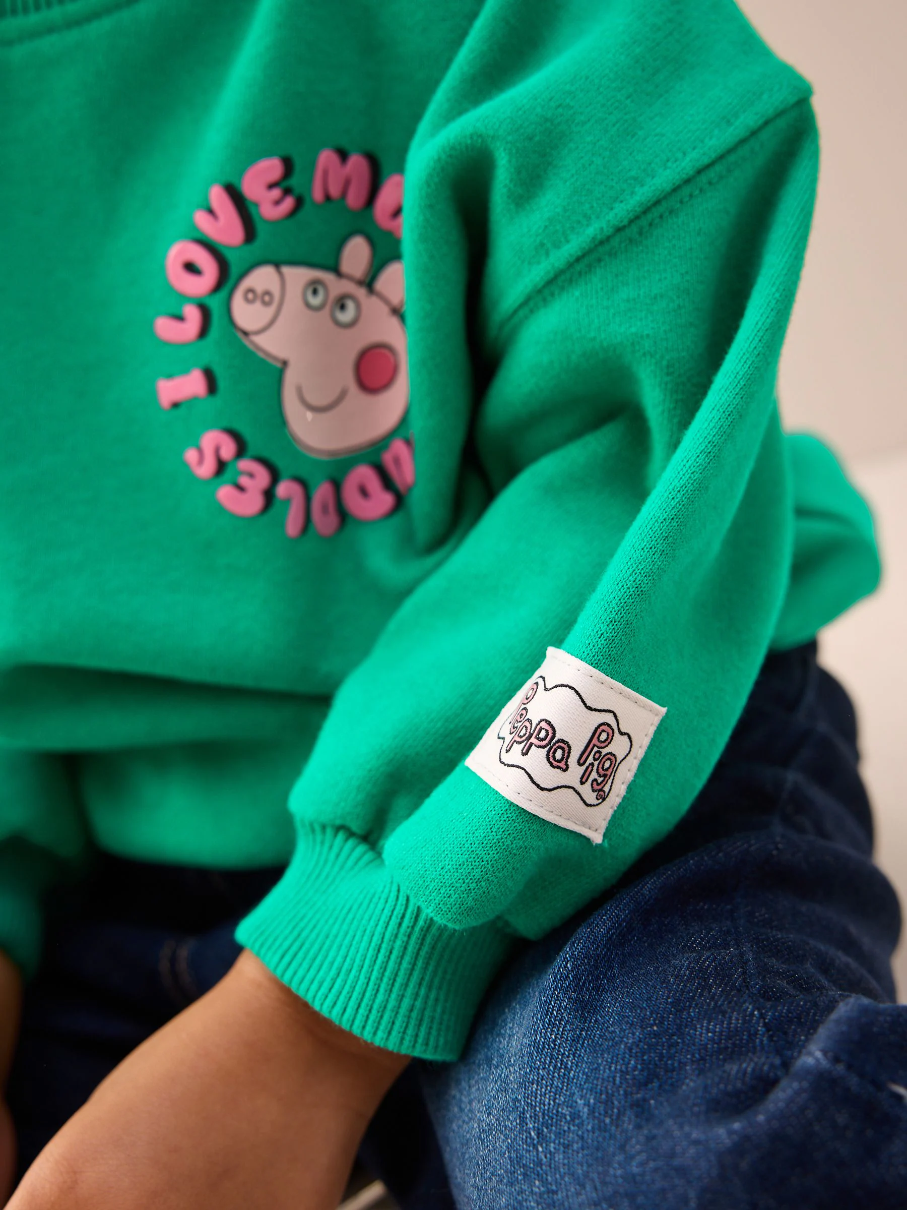 Groen - Peppa Pig sweatshirt met ronde hals (3mnd -7jr)