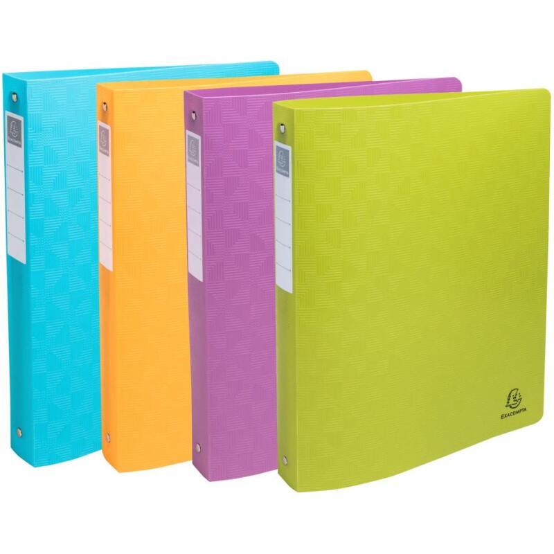 Classeur 2anneaux 30mm polypropylène recyclé Pop'N Co - Couleurs assorties