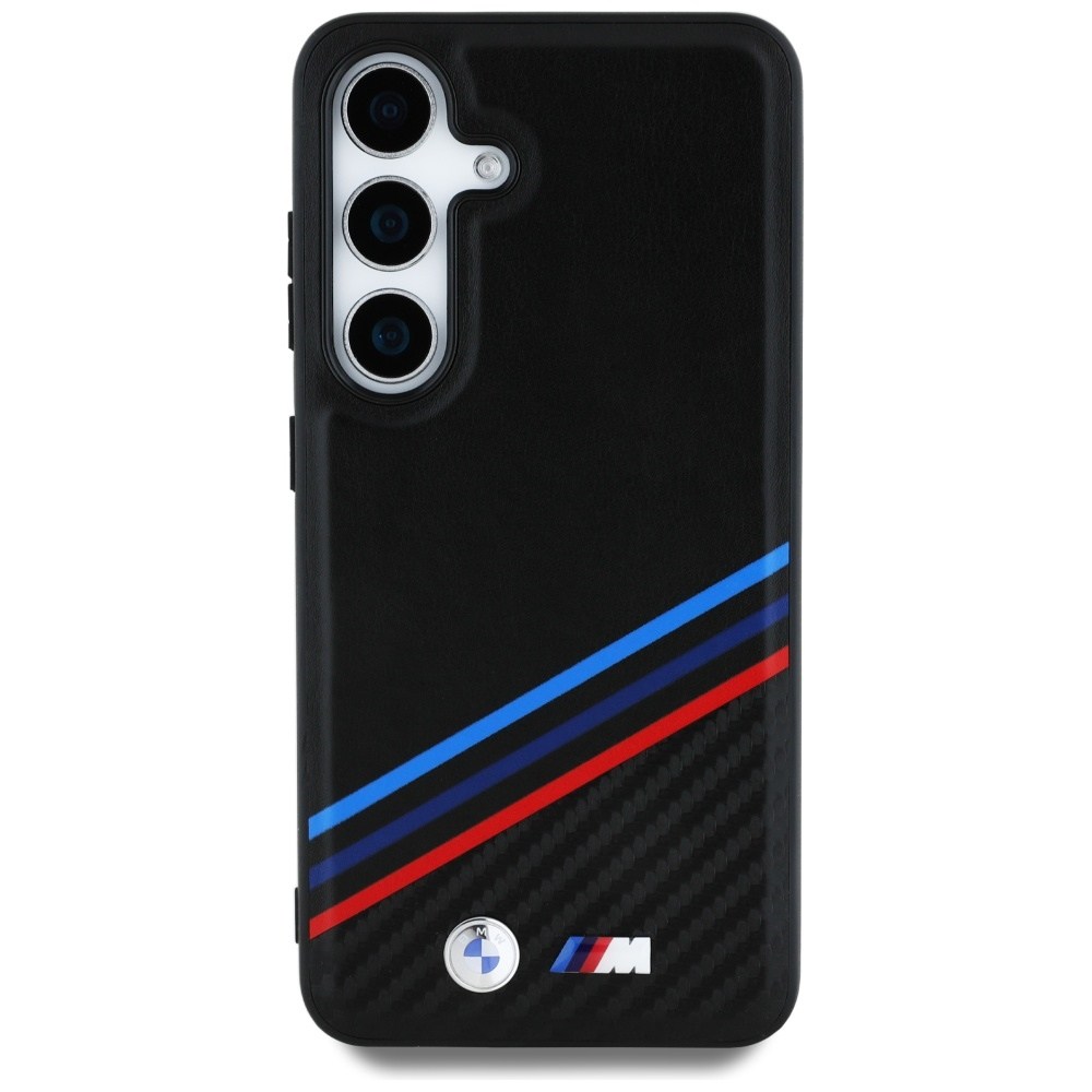 Samsung Galaxy S25 Hardcase Hülle Tricolor Crossing Stripes MagSafe-Modul (BMHMS25S24PUSTSC2K) - Schwarz